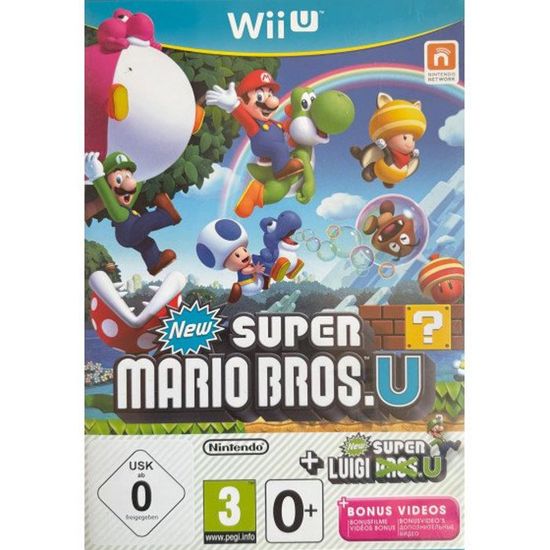 Jeu vidéo Nintendo Super Mario Bros U + New Super Luigi U Bundle 14 joueurs Disque