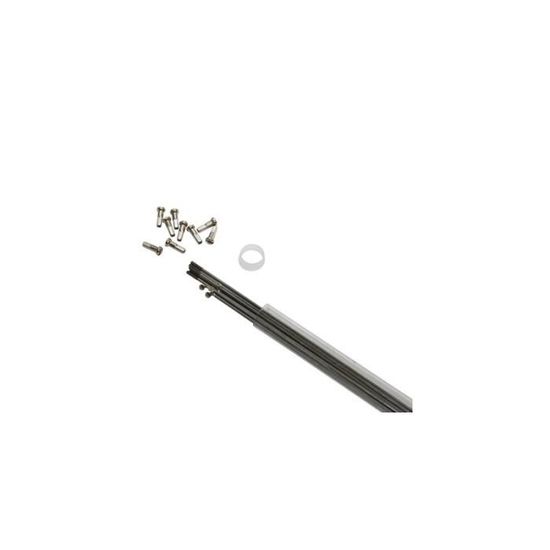 RAYON INOX ARGENT 2mm L 298mm AVEC ECROU (TUBE DE 10