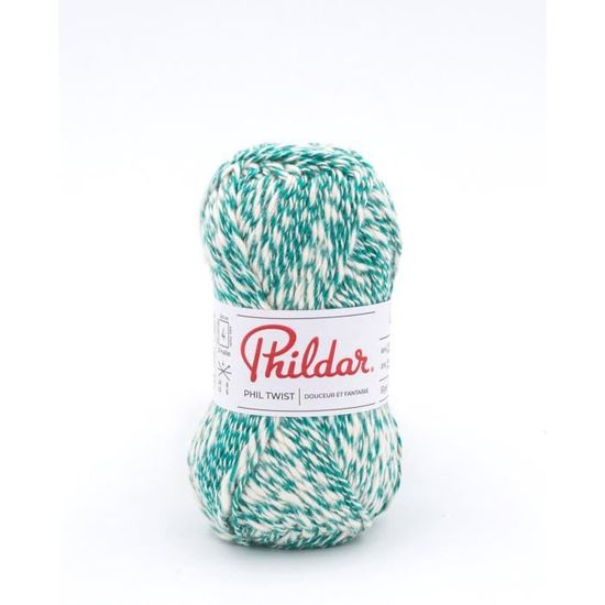 Phildar - Pelote de Laine PHIL TWIST de 50g - Laine ?� Tricoter - 80% COTON,20% POLYESTER 