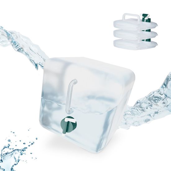 Lot De 4 Jerricans Pliables 10 Litres - Avec Robinet Rotatif, Sans BPA - Pour Camping, Festival, Stockage Eau