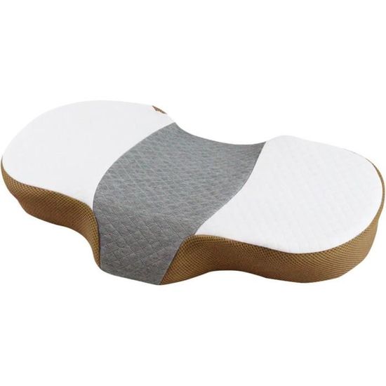 Lot De 2 Oreillers Mémoire De Forme 70 Cm - Ergonomique Cervical - Housse Aloe Vera - Blanc