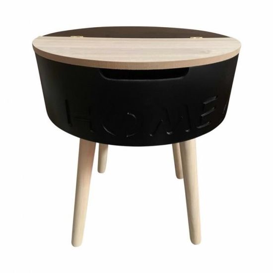 ZONS Table dappoint en Bois avec tiroir Bleu