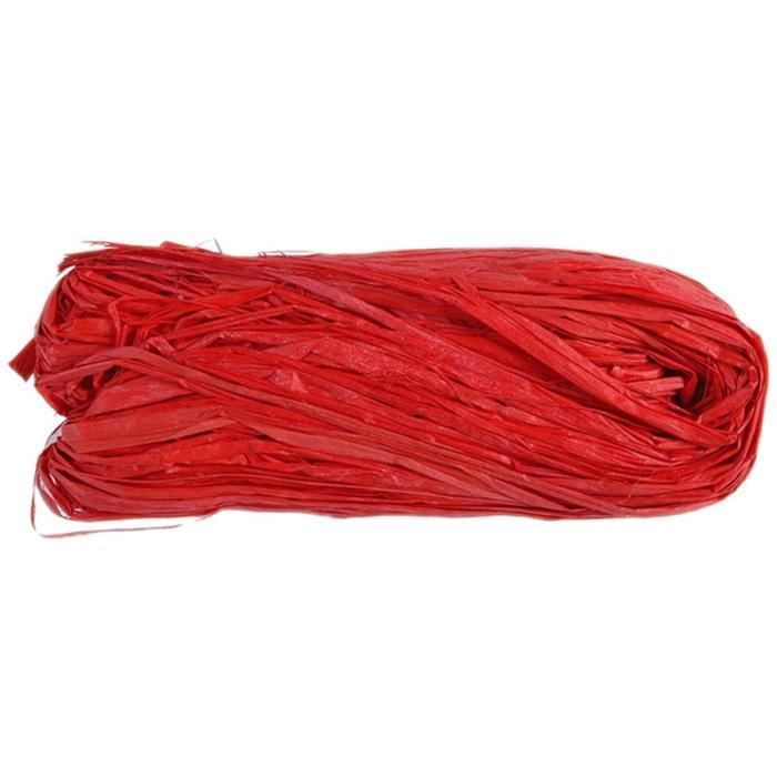 SANTEX Raphia naturel couleur rouge