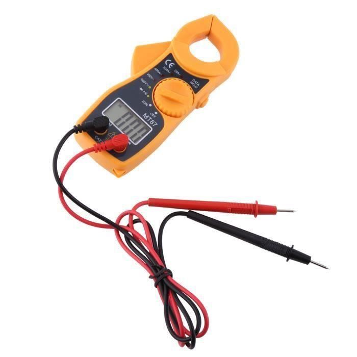 Multimètre Numérique Avec Pince Ampèremétrique Electraline 59008 - Mesure Tension Courant Résistance