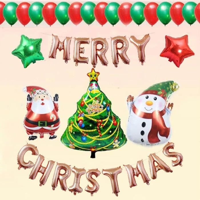 Joyeux Noël - Ballon En Aluminium Rouge Festif - France