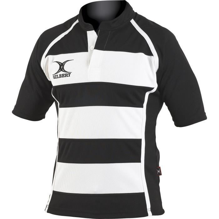 BLACK/AMBER Gilbert Xact II 2 Tone Rugby Shirt Senior 