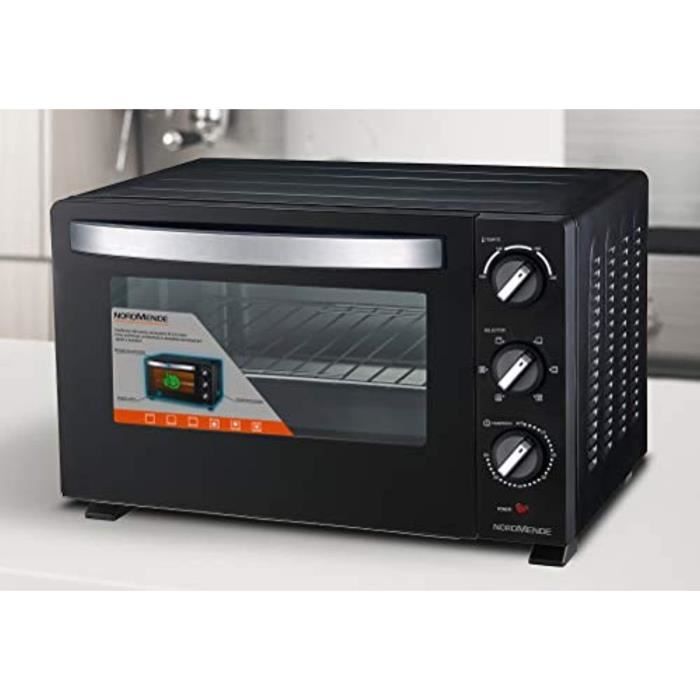 Nordmende Four électrique ventilé avec capacité 30 L, puissance 1500 W, 6 modes de cuisson, double verre isolé, poignée et parois fr