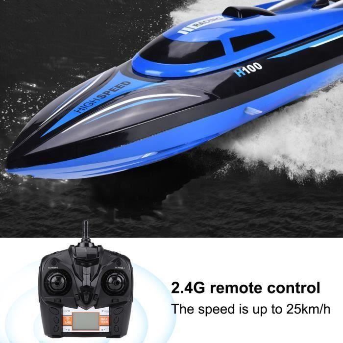 RC Bateau à Télécommande Vedette De Navire H100 2,4G 4CH 25Km-h Jouet Cadeau