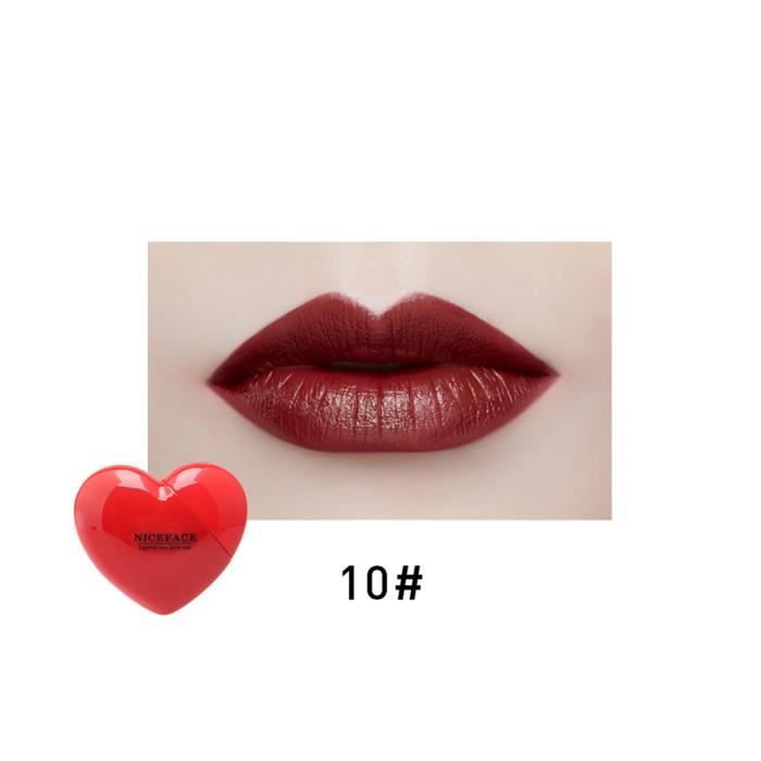 10 Color Love Mini Version Lipstick Lip Glaze Brillant à lèvres mat soyeux mat n2861