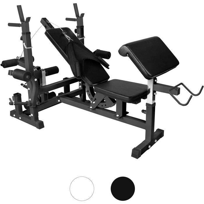 Gorilla Sports Banc de Musculation Universel avec Supports d'haltères