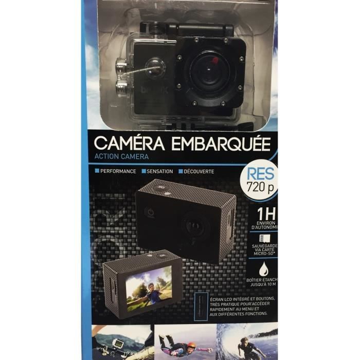 CAMERA EMBARQUEE 720P ETANCHE MICRO SD ACCESSOIRES SPORT VOYAGE