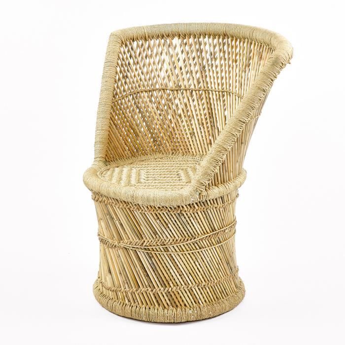 Fauteuil 45x45x80 cm en bambou naturel