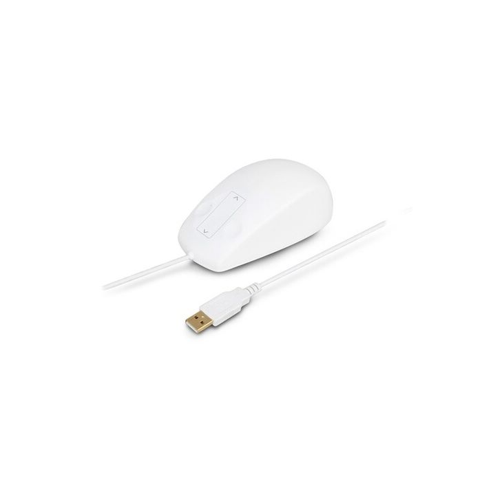 URBAN FACTORY Souris en ABS et silicone Souris en ABS et silicone Blanc Connexion filaire USB