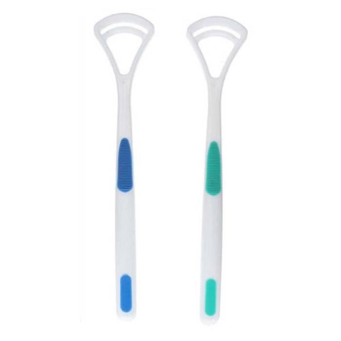 2 pièces-ensemble langue grattoir brosse nettoyage Oral langue brosse à dents nettoyage brosse souffle frais enlever gra W10889