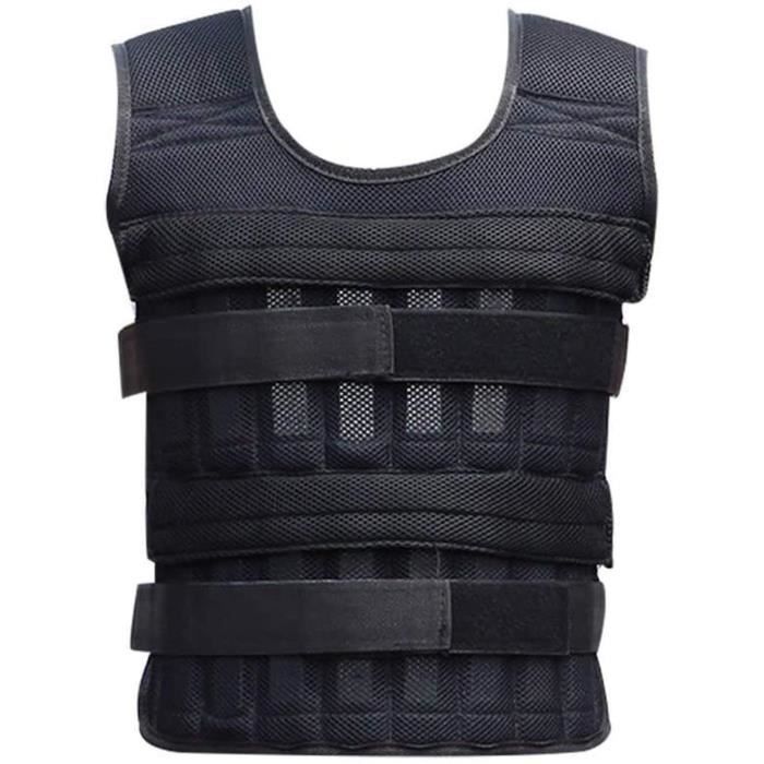 Gilet lesté de 20 kg avec poids réglable pour entraînement de boxe. A51