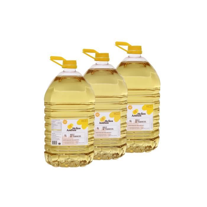 Huile de tournesol 3x5L - HELIOS ANTHOS - SOL - Friture, Cuisson, Assaisonnement -