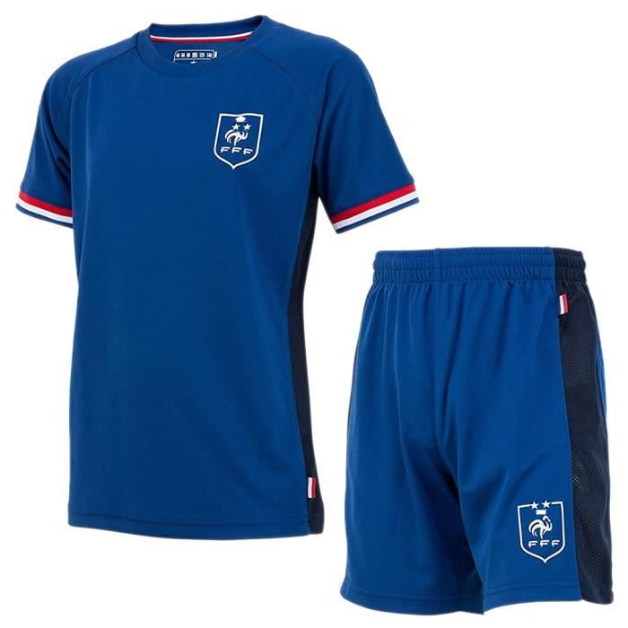 Maillot & Short de Foot Équipe de France Enfant '2 Etoiles' - Bleu