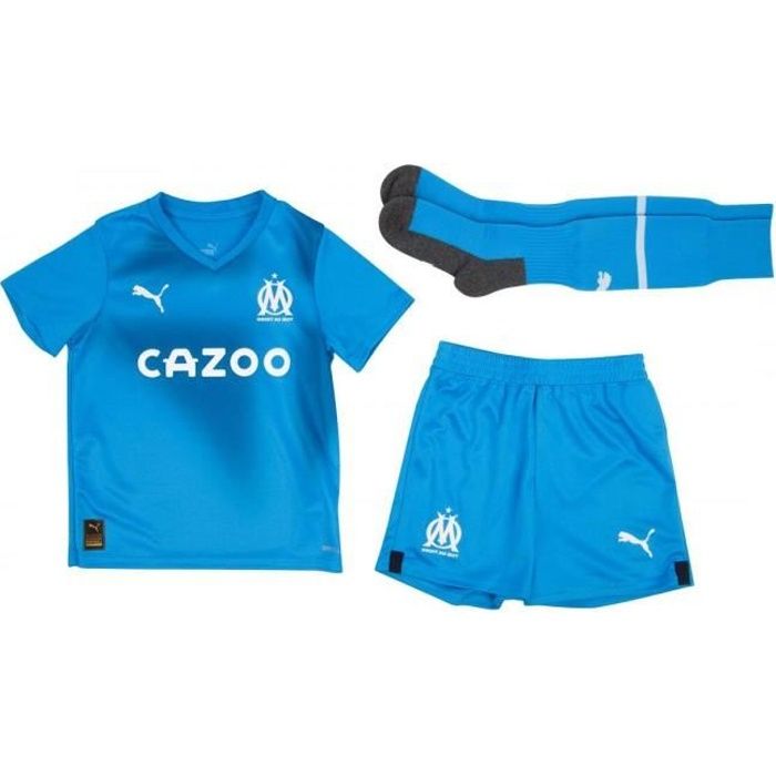 Ensemble Third enfant OM 2022/23 - bleu azur/mykonos blue - 4 ans