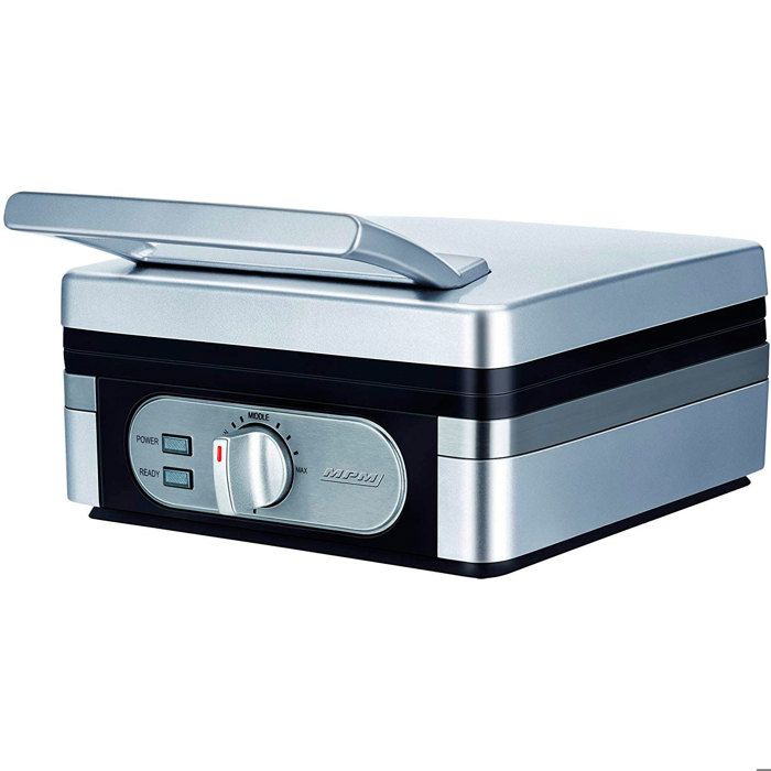 Gaufrier Belge machine à gaufres revêtement Anti-Adhésif MPM MGO 131400WPlata