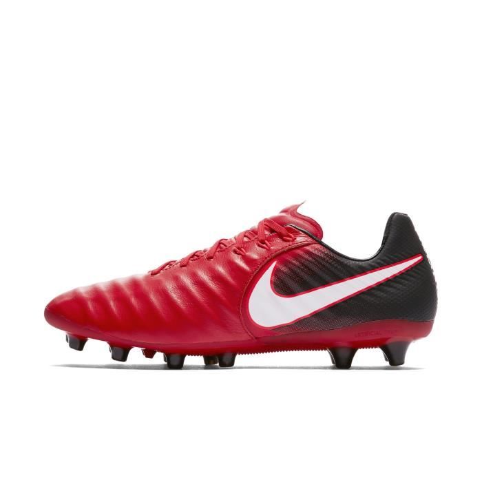 Nike Tiempo Legacy III AG-Pro, Sol ferme, Adultes, Mâle, Semelle à crampons moulés, Noir, Rouge, Blanc, Monotone
