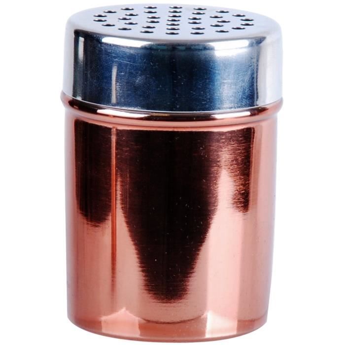 Saupoudreur Doseur Distributeur Cacao Sucre Glace Parmesan Inox Design Cuivré Tendance Marron