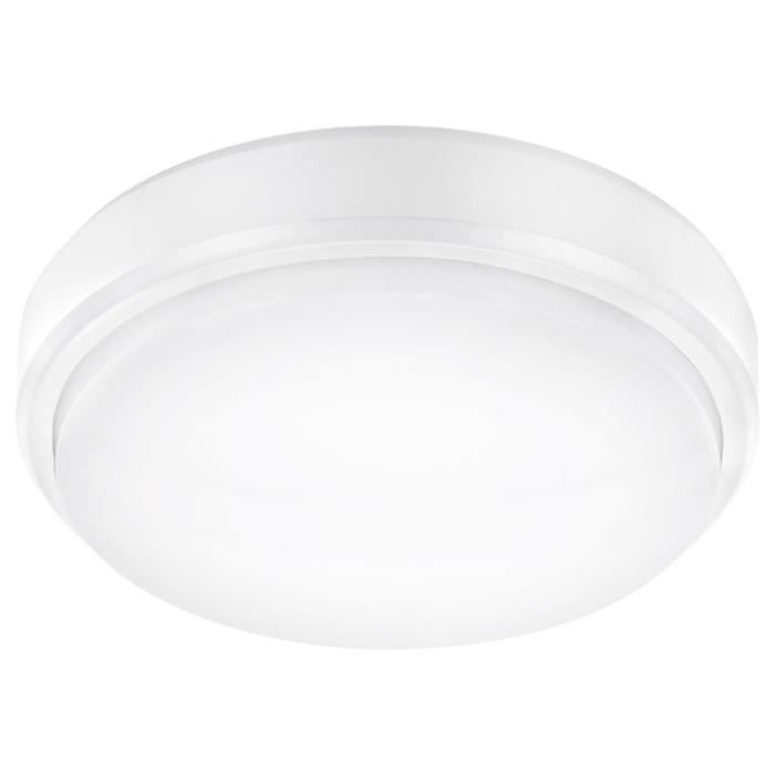 PROLIGHT - Hublot plafonnier Led 12W IP54 21cm blanc