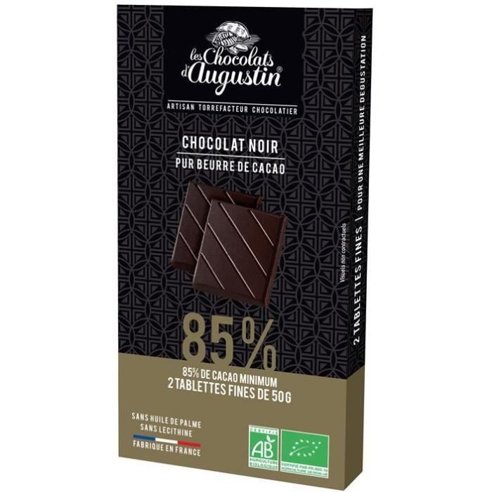 SAVEURS ET NATURE Tablette chocolat noir 85% Cacao - 100 g