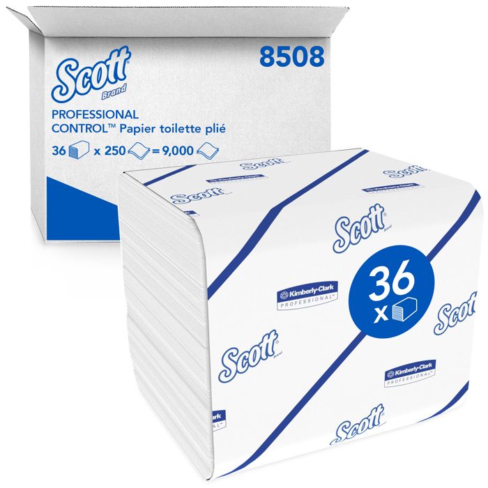 Papier toilette SCOTT - 250 feuilles - Carton de 36 paquets
