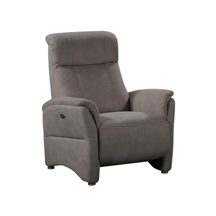 Fauteuil de relaxation électrique Brun - DIANE - L 86 x l 96 x H 107