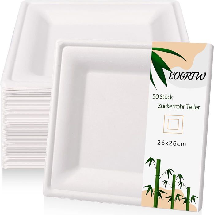 Assiettes en canne à sucre 