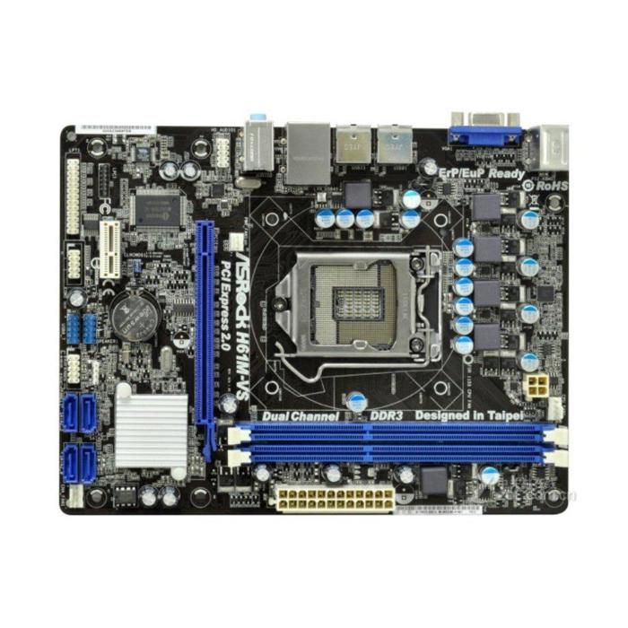 Carte mère ASRock H61M-VS Intel H61 LGA 1155 2xDDR3 16GB Micro ATX - Asrock