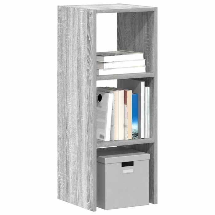 vidaXL Bibliothèque empilable sonoma gris 30x30x80 cm bois ingénierie étagère étagère à livres support de livre armoire 858813