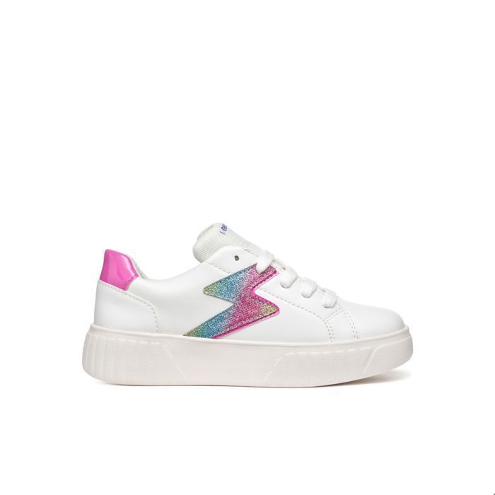 Geox Geox Mikiroshi A — Baskets fille rose poudré en daim semelle respirante fermeture scratch