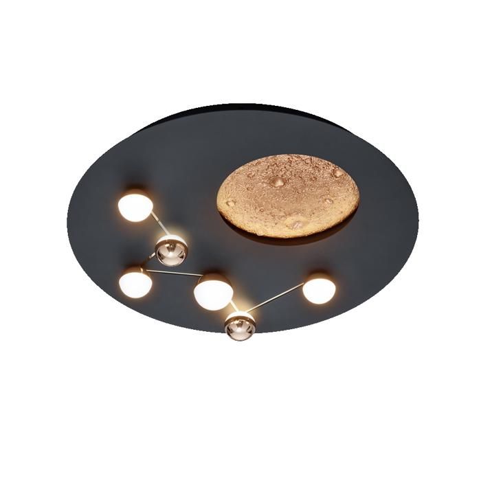 Plafonnier LED 42W - 5100lm 2300/3000/4000K - Noir mat - Dimmable - Trio - Zodiac