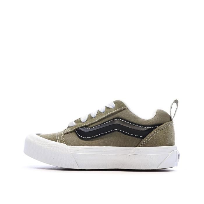 Vans Baskets - VANS - Knu Skool - Kaki/Noir - Lacets - Tige cuir/textile