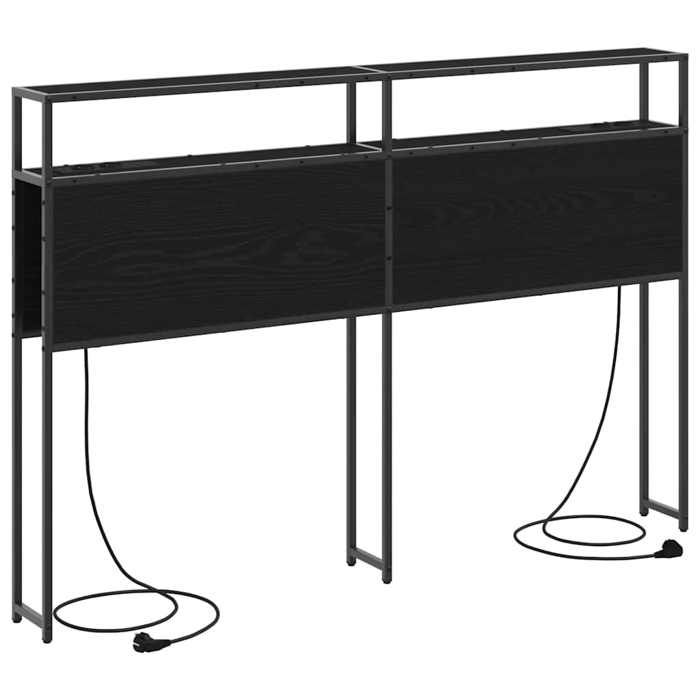 Haut de gamme - Tête de lit de rangement - chêne noir - 140 cm - Bois dingénierie EU03_8252586