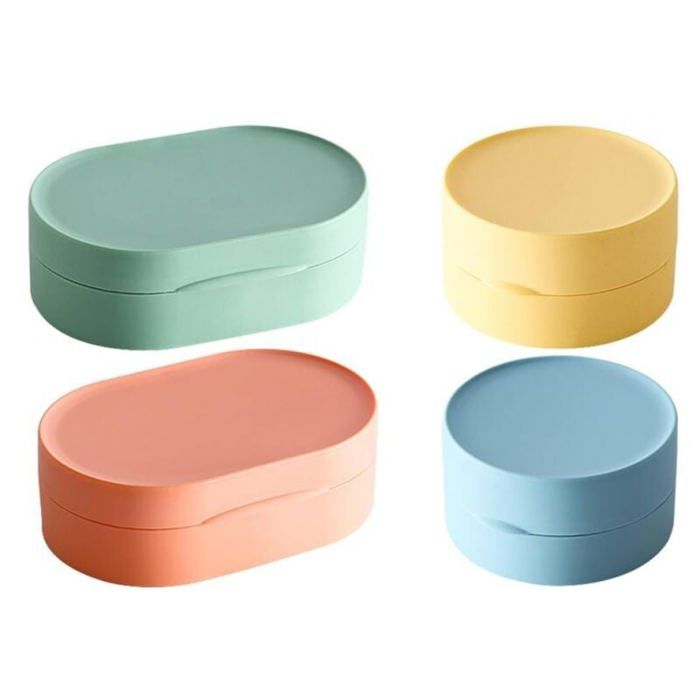 Boîte à savon voyage - MICH - 4 pièces - Étanche - 125x8x41 cm - 77x77x44 cm - Matériau PP - Non-toxique