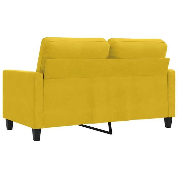 BURKE@ Sofa salon à deux places - Canapé DOUBLE - montage simplifié - Jaune 120 cm Velours SS860