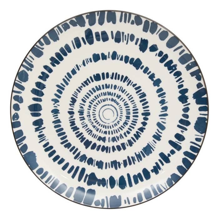 Lot de 6 Assiette plate Umami D26cm rayon bleu - Atmosphera Créateur dintérieur Lot de 6 Assiette plate Umami D26cm rayon bleu - Atmosphera Créateur dintérieur