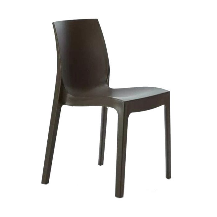 Chaise de Jardin Empilable Plastique Colorée Rome Grand Soleil pour Restaurant - Marron Chaise de Jardin Empilable Plastique Colorée Rome Grand Soleil pour Restaurant - Marron