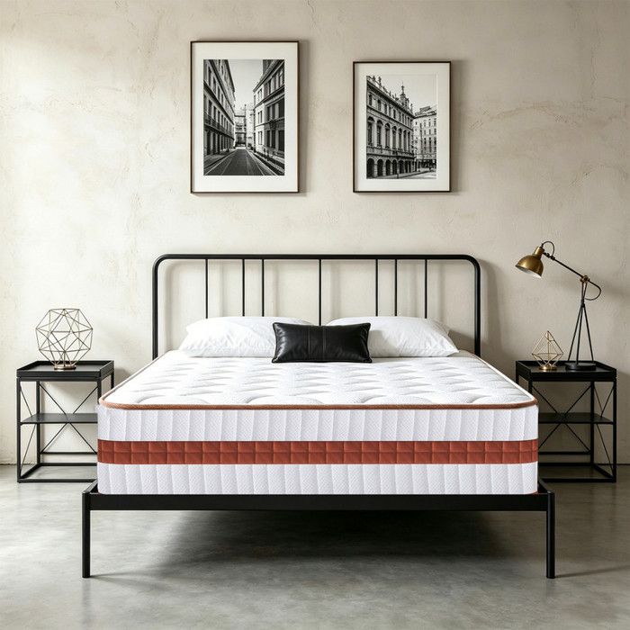 Matelas Mémoire de Forme 90x190 cm Épais 26cm Silence Fermeté Moyenne Soutien à Haut Rebond Ergonomique Respirant Oeko-Tex