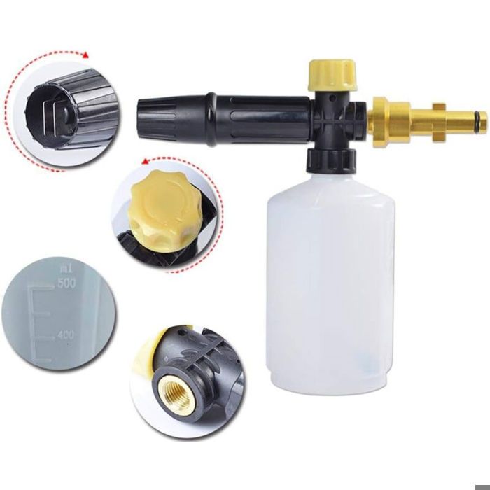 Canon à mousse - PZCC - série K - 600 ml - Buse réglable - Pour nettoyage voiture et surfaces