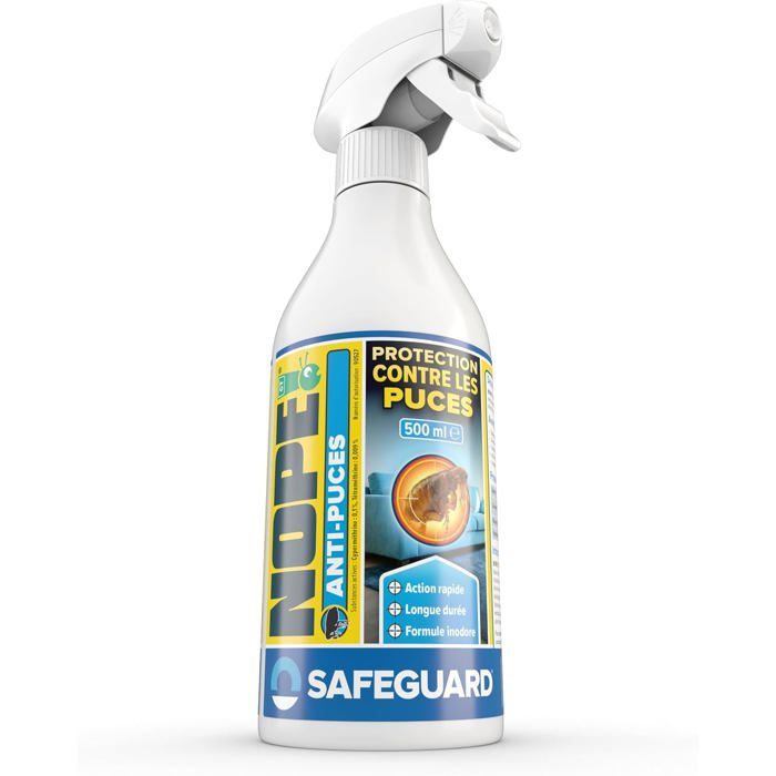 CT Spray Anti-Puces 500ml – Intérieur & Extérieur – Inodore à Base d’Eau – Élimine Les Puces à Tous Les Stades du Cycle de Vie