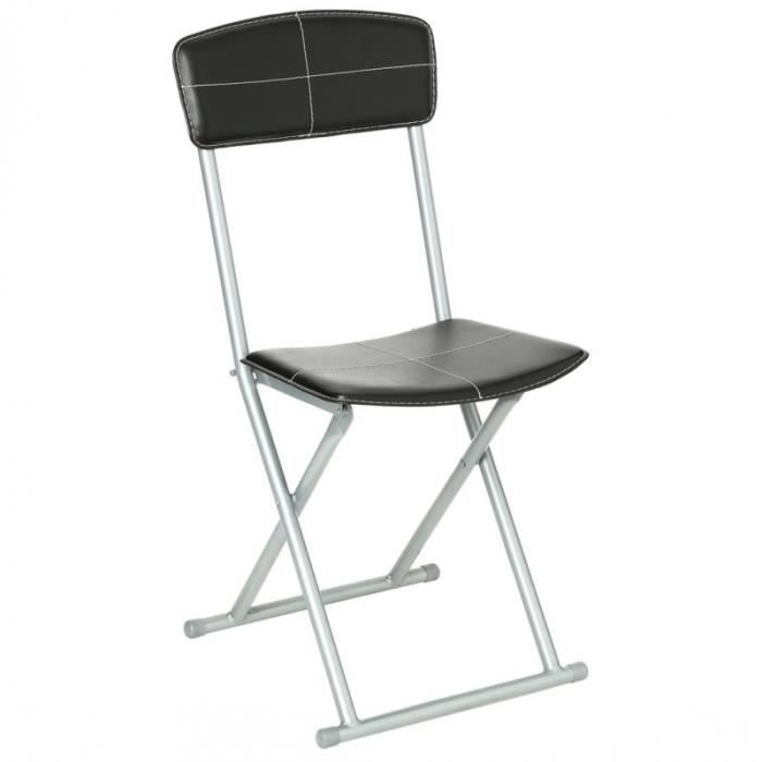 Chaise Pliante Noir Pvc 40 Cm Achat Vente Chaise Noir Cdiscount