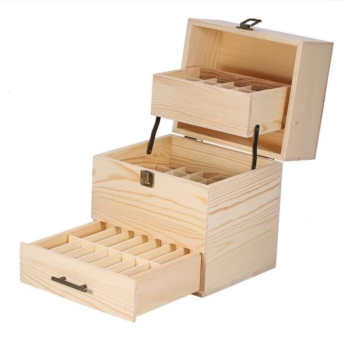 Boite D Huile Essentielle Boite De Stockage Rangement Presentoir Trois Couches En Bois 215 183 237mm Dba Achat Vente Huile Essentielle Boite D Huile Essentielle B Cdiscount