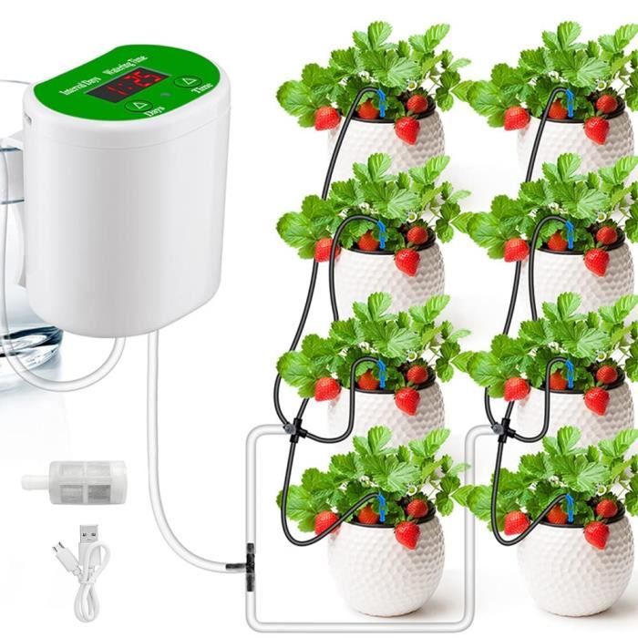 Système D'irrigation Automatique, Kit D'arrosage Automatique, Kit A'irrigation Goutte à Goutte, avec Pompe à Eau