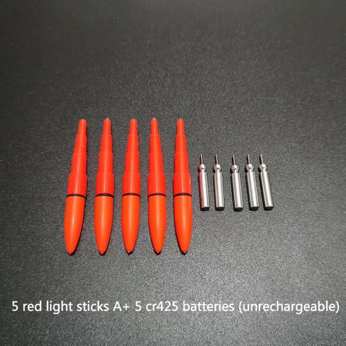 Chenxi Studio Lot De 5 Bâtons Lumineux LED Pour Pêche De Nuit – Visibilité 50m, étanches, Autonomie 30h, Ultra-légers (5 Couleurs)