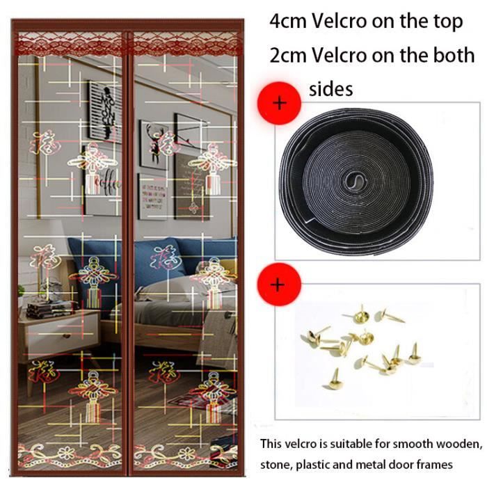 Moustiquaires Pour Portes-Rideaux Anti Mouche Avec Bandes Magn 1301111