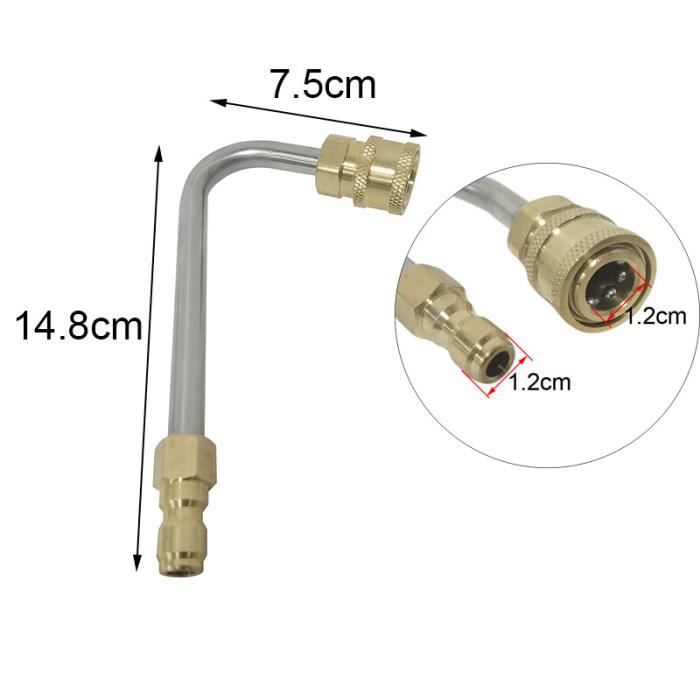Kit De 9 Rallonges Et Accessoires Pour Nettoyeur Haute Pression - Pour Laver Gouttières, Toits, Fenêtres - Connexion Rapide 1/4" (6,35 Mm) Avec 6 Buses