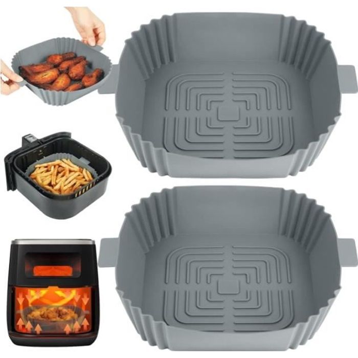 Pot En Silicone Air Fryer,,Panier En Silicone Pour Accessoires De Friteuse, Panier En Silicone